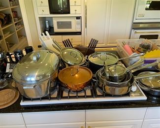 All Clad Cookware, Magnalite Oval Covered Roaster, Hammered Ruffoni  Copper Pan, Microwave,  and much more...