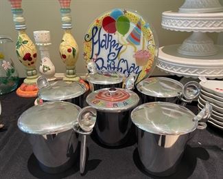 Lunares Ice Cream Pint Holders with Scoops