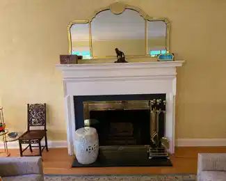 Chinese Child's Chair with Carved Frame. C.1830, Antique Mirror, Garden Seat, and more...