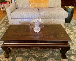 Henredon Coffee Table, Lalique Vase, Large Rug, and more...