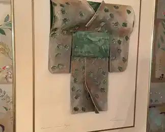 3-D Kimono Sculpture ~ "Kimono Green Maple" by D. Freiderman  