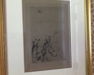 Renoir Etching circa 1892