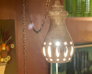 MCM Swag ROYAL HAEGER Etruscan Hanging Lamp in Beige