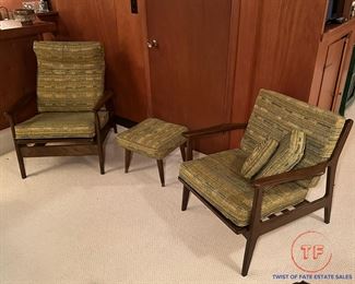 Mid-Century Walnut Lounge Armchair(s) by VIKO BAUMRITTER for Baumritter