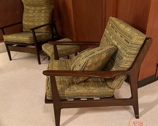 Mid-Century Walnut Lounge Armchair(s) by VIKO BAUMRITTER for Baumritter