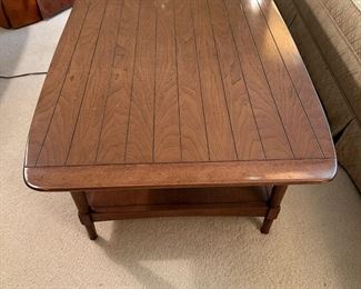 Vintage MCM Coffee Table with Copper Accents