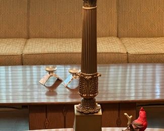 Hollywood Regency Style Brass Table Lamp