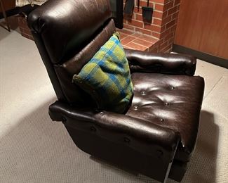 MCM Chrome Tufted Black Swivel Armchair