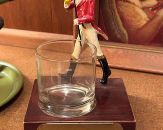 Vintage JOHNNIE WALKER Figural Scotch Glass Advertising Holder