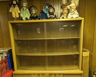 Curved Glass Vintage Hutch