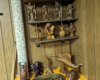 Vintage Carved Wood.  Monkey Pod.  Hawaiian