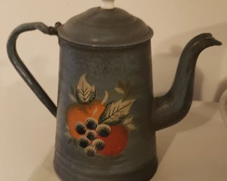 Painted Granite Teapot