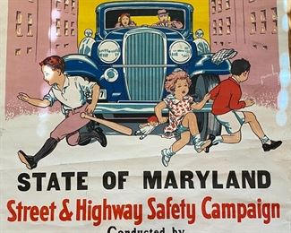 Original 1930 Cloth Safety Poster