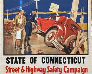 Original 1930 Cloth Safety Posters