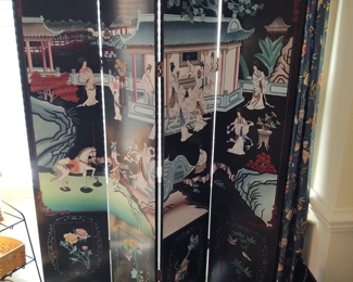 Vintage Oriental Room Screen Divider
