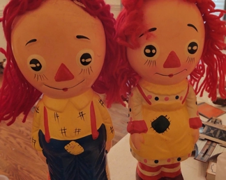 Rare Raggedy Ann & Andy Banks 1960's