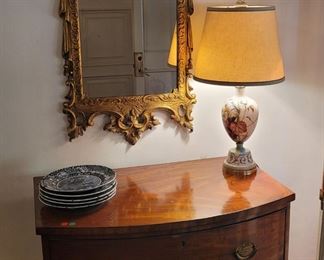 Carved vintage gilt mirror
