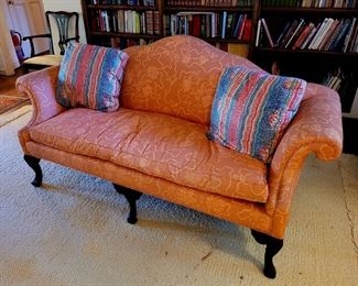 Vintage camel back sofa