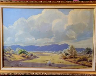  "Desert Storm Clouds" by Naomi Taylor Evans 1900-1969. Listed California artist