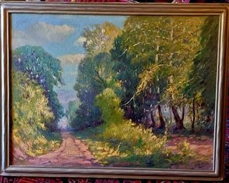 Large 30x36 original oil painting by Charles W. Staley. (1888-1948) ...listed artist