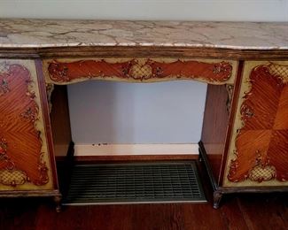 Circa 1920's painted vanity with marble top