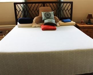 King bed frame and mattress