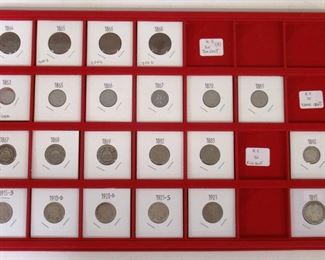 Early US Two Cent, US Three Cent Coins