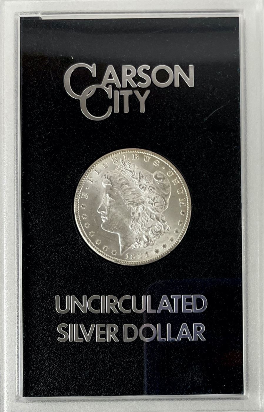 1884-CC U.S. Carson City Uncirculated Morgan 90% Silver Dollar Coin W/ Certif�cate Of Authenticity