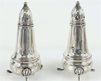 234 Grams Fine Crown Sterling Silver Weighted Salt Pepper Shakers
