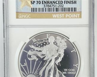2013-W U.S. American Eagle 99.9% Silver Dollar Coin Early Releases NGC SP70 Enhanced Finish
