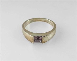 Fine Sterling Silver Amethyst Ring Size 6

