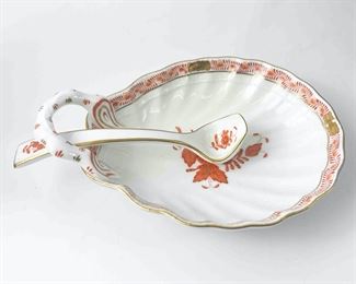 Fine Herend Orange Sauce Dish
