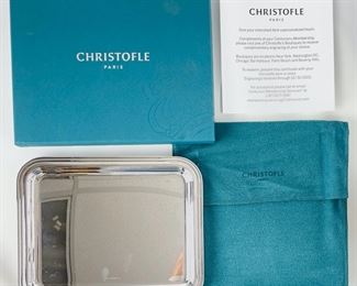 Christofle Paries Silver Plated 8.25� Dish W/ Dust Bag & Box
