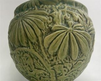 WELLER Art Pottery Green leaf Jar
