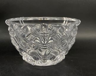 Tiffany Co. Bamboo Crystal Bowl  6inch Round Crystal Bowl. Great Condition
