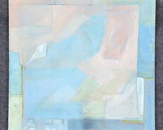 1987 Barbara Johnson High Meadow Series Signed Large Abstract Painting
