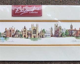 Matthew Cook Cambridge Landmarks Pencil Signed Unframed
