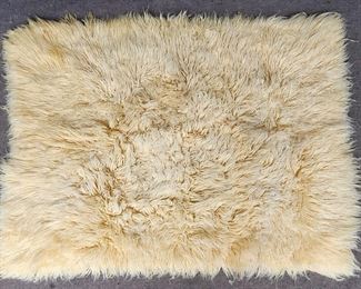 Vintage Flokati Area Rug MCM Style
