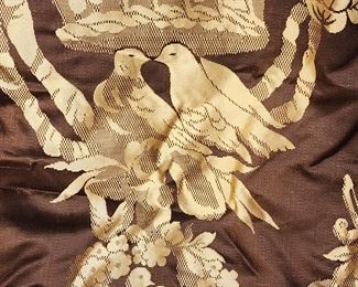 Fancy Silk Basket of Fruit Textile Curtains - Great for making pillows
