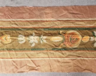 Vintage Aubusson Textile Great for Making Pillows
