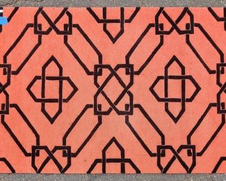 Stark Carpets New Zealand Wool & new Silk Area Rug Modern style Peach and Black - Unique!
