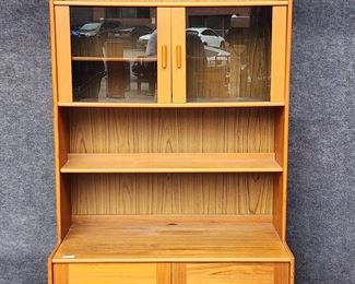Mid Century Modern 2 Piece Teak Cabinet - Works well with lot 628
