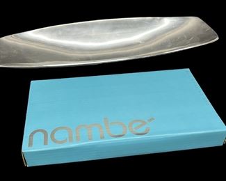 2 Vintage Nambe MCM Decorative Serving Trays
