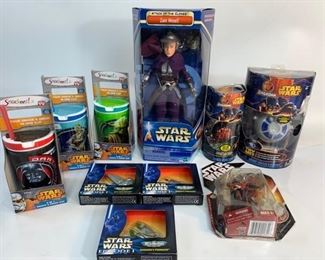 Unopened Star Wars Movie Collectibles - Darth Malak Action Figure With Exclusive Collector Coin, Fully Posable Zan Wesell Attack Of The Clones Action Figure and More
