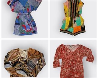 LEIFSDOTTIR DRESS SZ 6 ANNE KLEIN CORAL TOP SZ MED ECI NEW YORK MULTICOLOR ROMPER LOL SZ XS UBU BROWN/BLACK MULIT TOP SZ PS
