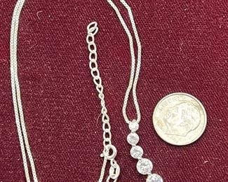 Sterling CZ necklace