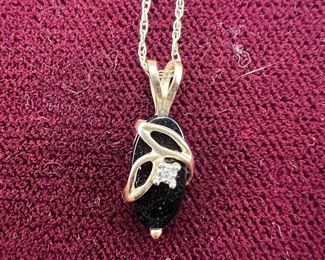 14k onyx and diamond
