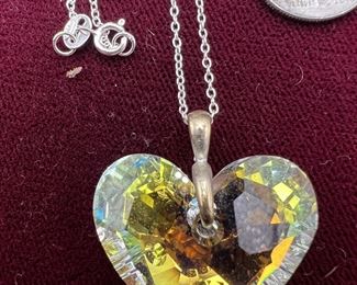 Sterling and crystal