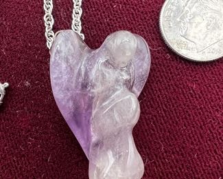 Amethyst and sterling necklace