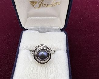 sterling and black pearl